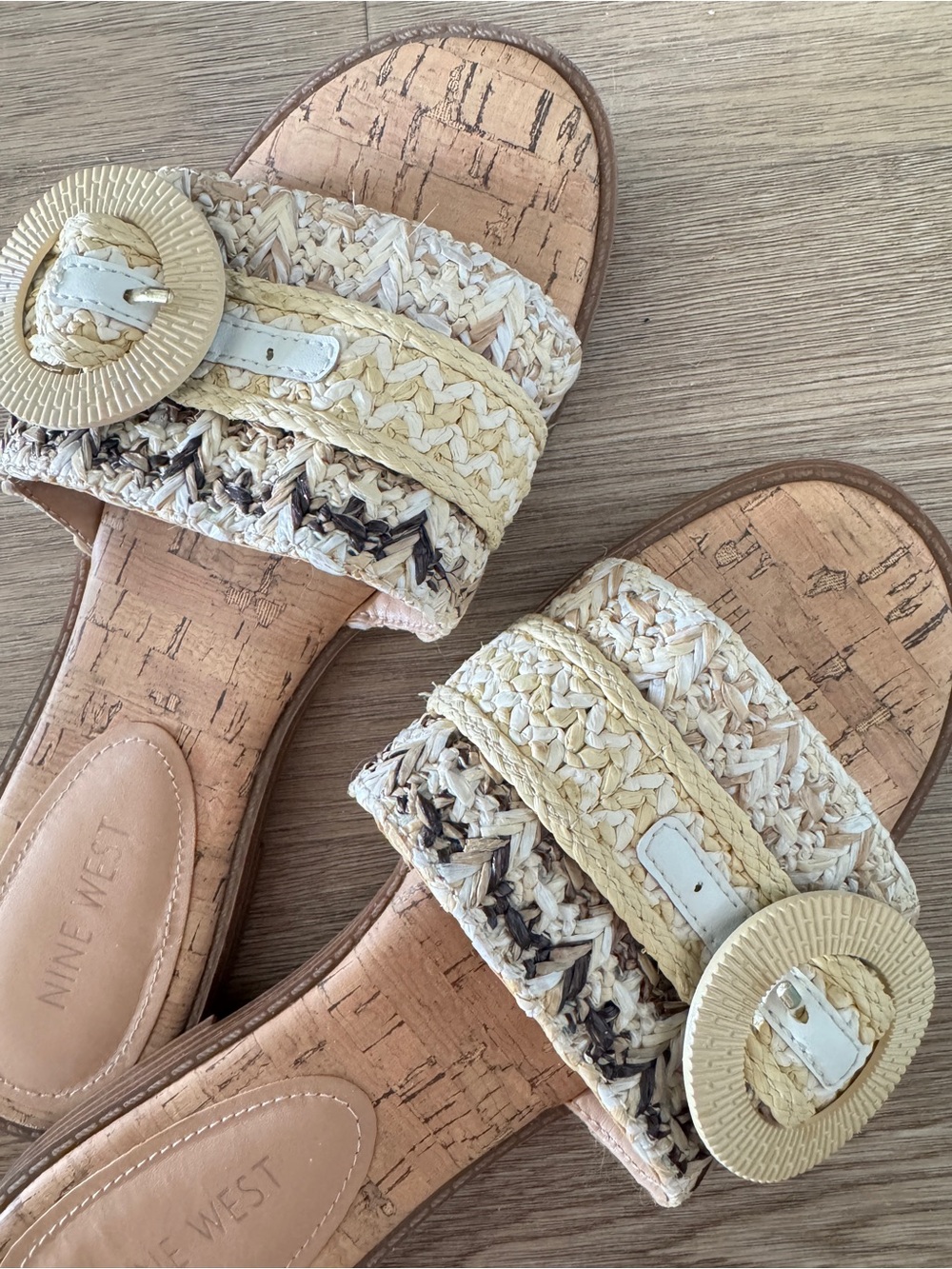 Nine West Pappy Slide Sandal In Neutral